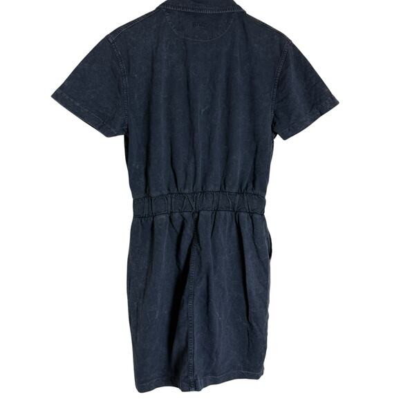 BOSS Hugo Boss Blue Zip Up Short Sleeve Utility Mini Dress Size XL - Picture 12 of 16